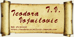 Teodora Vojmilović vizit kartica